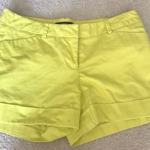 Bright yellow shorts